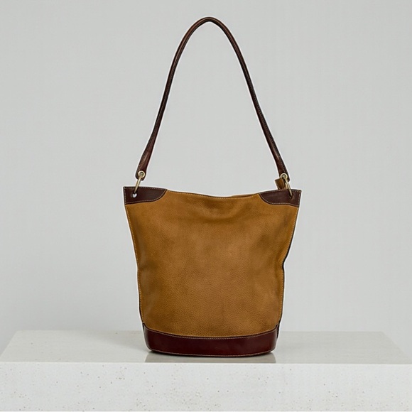 Vintage 90’s Hudson Bay Leather Bucket Bag Made In Italy - Picture 14 of 16